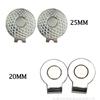 2pcs Golf Ball Marker Hat Clip Silver Durable Removable Magnetic Aiming Marker Professional Golf Training Aids Accessories
