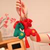Year of The Horse Mascot Cartoon Horse Keychain Handmade Fluffy Pony Bags Charm Chinese Zodiac Inspired Ornament