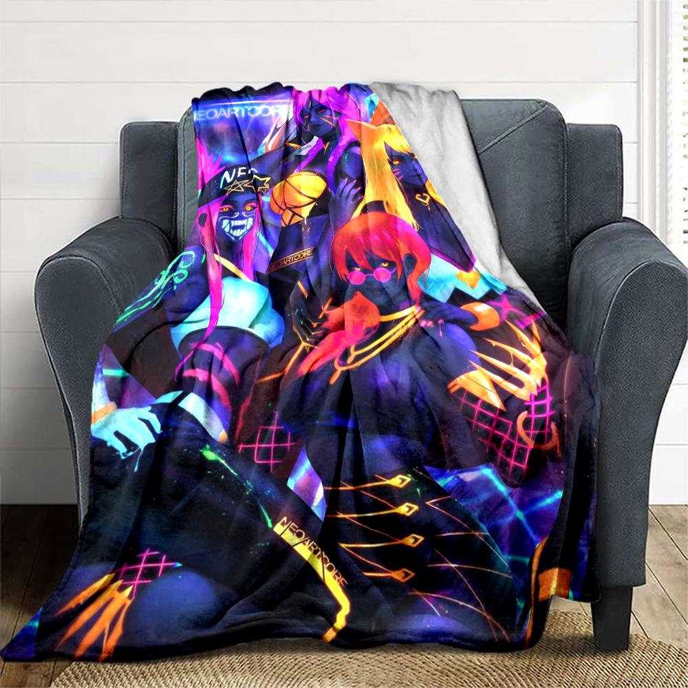 KDA Print Flannel Blanket High Quality Warm Comfortable Cover for All Seasons Perfect for Gifts Home Decor