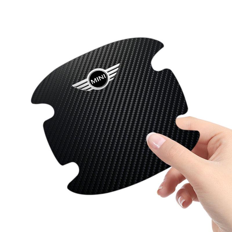 4 шт. Защитная наклейка на ручку двери автомобиля Эмблема Автостайлинг Для Mini Cooper One S Clubman R50 R53 R56 R60 F55 F56 R57 R58 R59