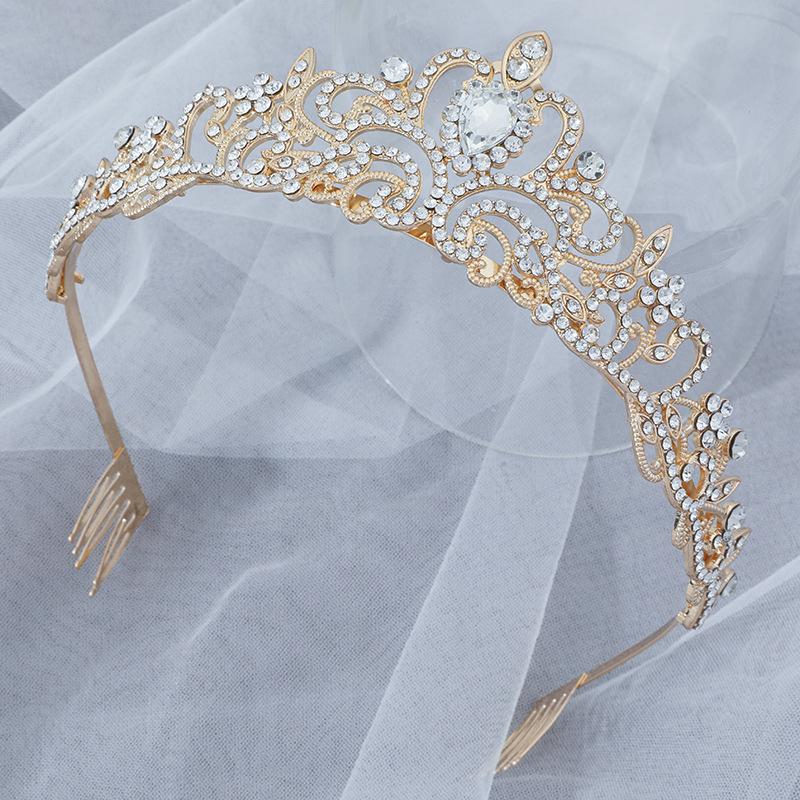Кристалл Бриллиантовый Свадебный Диск Невесты Корона Для Волос, Головной Убор На День Рождения, Аксессуары Для Волос, Выпускной Корона Автомобильное Шоу Выступление Головной Убор