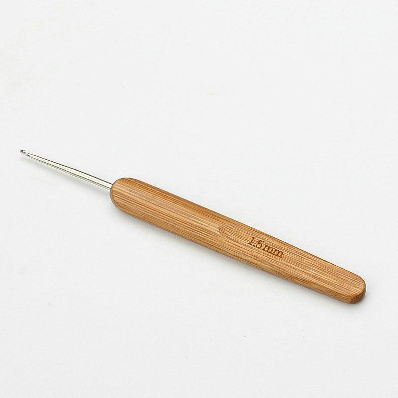 Карбонизированная игла с головкой, круглая игла, ручное вязание, бамбуковая ручка, бамбуковая игла для вязания крючком, шерстяной инструмент, свитер, крючок, сделай сам