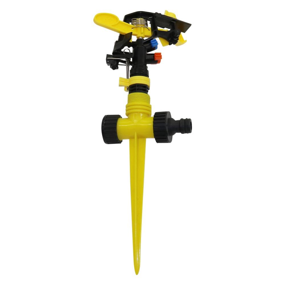 Adjustable Rocker Impact Sprinkler Garden Agriculture Watering Nozzle Lawn Irrigation Watering 360° Rotary Jet Extension Tube