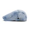 Men Denim Forward Cap Women's Spring Summer Cap Beret British Newsboy Cap