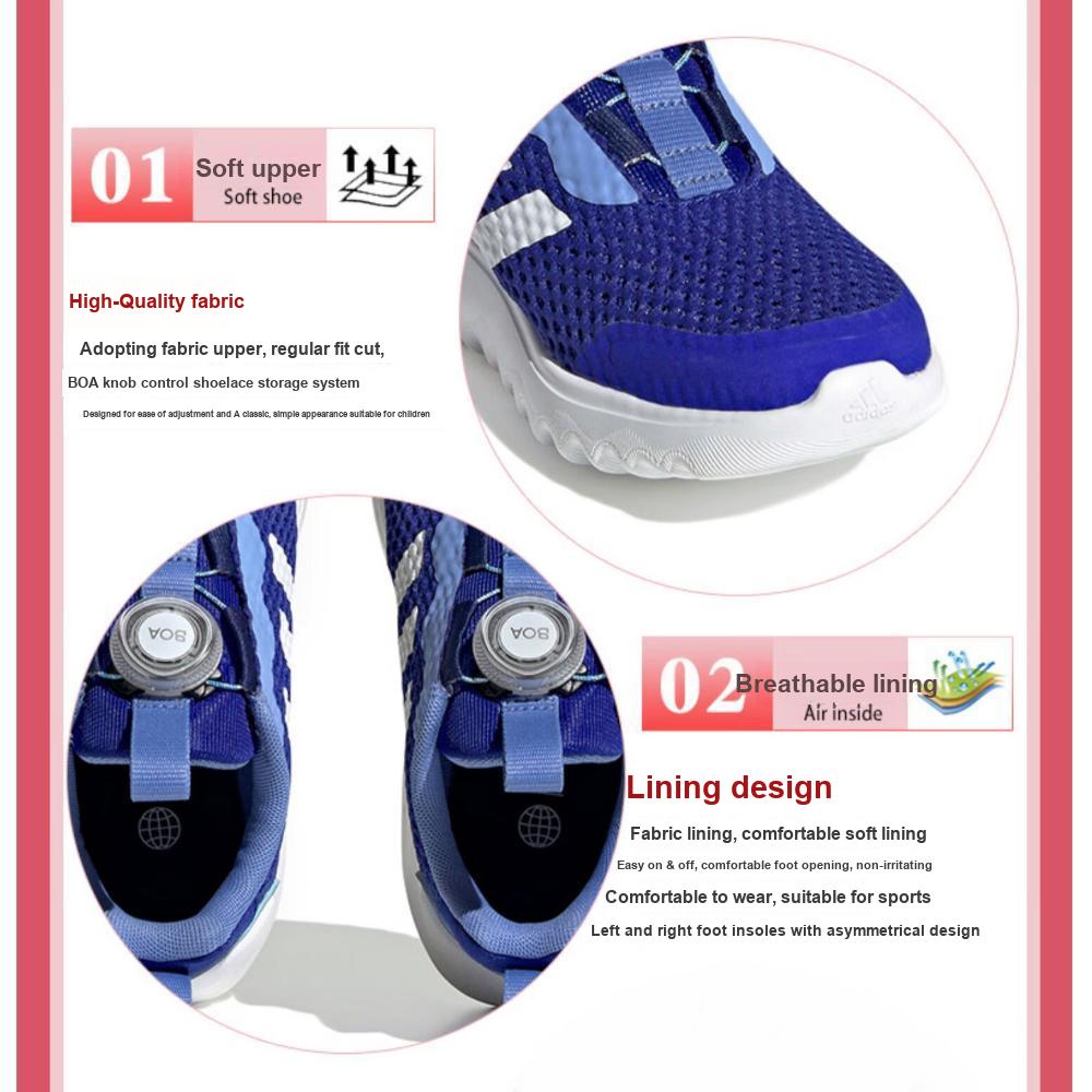 Adidas Activeflex Boa 3.0 Легкие Удобные Нескользящие Прочные Низкие Кроссовки для Бега Детские Кроссовки Синие Белые HP5806