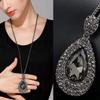 Exaggerated Sweater Chain Long Winter Retro Fashion Versatile Crystal Necklace Accessories Necklaces For Women