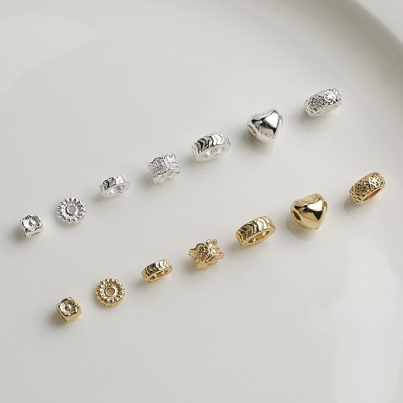 Позолоченные (14K Gold-Filled) бусины-разделители в виде цветочного колеса для браслетов и ожерелий ручной работы