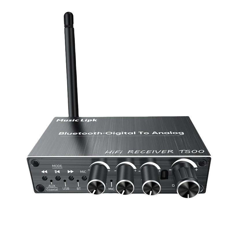 Bluetooth 5.4 Аудио Приемник Цифро-Аналоговый Преобразователь 3.5мм AUX RCA Коаксиальный USB Флешка Караоке Стерео Беспроводной Адаптер