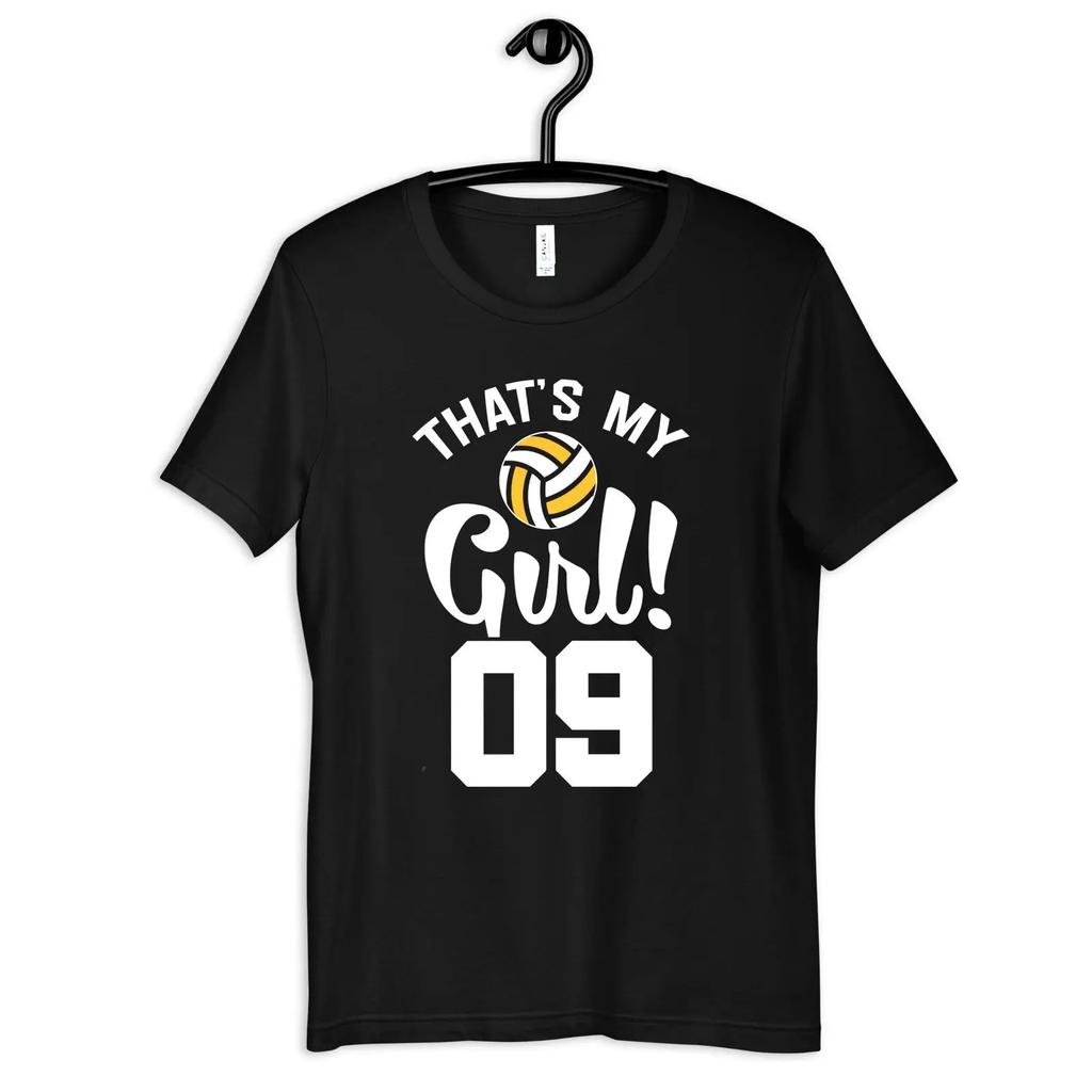 Thats My Girl Volleyball Parent T Shirt Custom Number Personalized Supportive Mom Proud Dad Casual vintage Washed Slightly