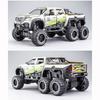 Масштаб 1/24 X-класса 6x6 внедорожные литые металлические модели автомобилей, пикапы-монстры, игрушечная переоборудованная модель автомобиля со звуком и светом для детей от 3 лет и старше