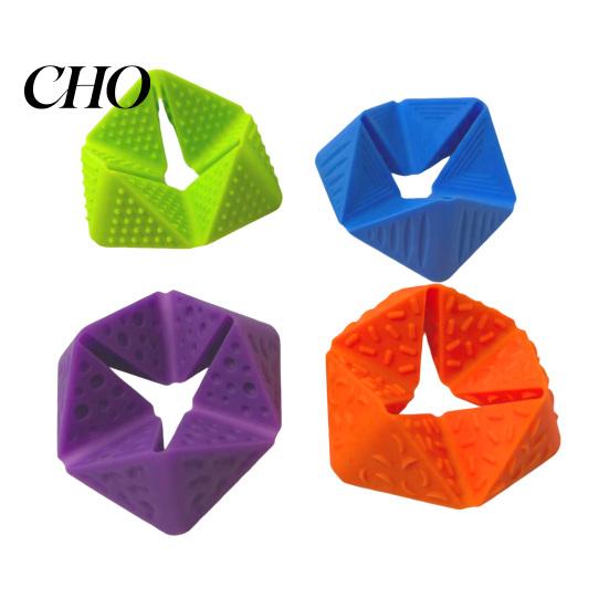 Fingertip Flip Toy 4Pcs Silicone Textured Fidget Quiet Stress Relief Flipping Sensory Focus Aid Home Office Decompression Desk Rotating