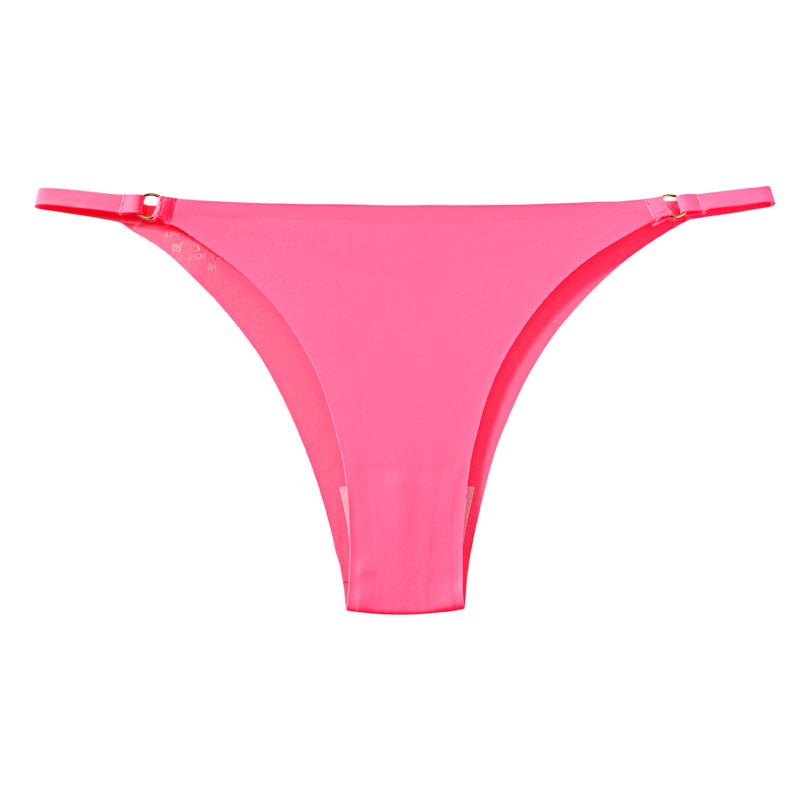 CINOON Сексуальные женские стринги из ледяного шелка, бесшовные, однотонные, с низкой посадкой, трусики в стиле чистого желания, невидимые, дышащие, Т-образные