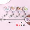 Cute Animal Retractable Badge Holder for Healthcare Workers60cm Extendable ID Card Reel with Secure Clip Puppy Design for Nurses