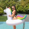 Summer Pool Inflatable Toys Cartoon Unicorn Shape Swimming Ring Toys for Kids Adults PVC Thickened  Air Beach Party Water