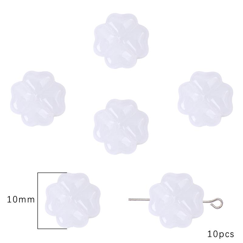 20 шт./пакет 10 мм стеклянные бусины в виде цветов, очаровательные бусины-разделители для серег, ожерелья, изготовления ювелирных изделий своими руками