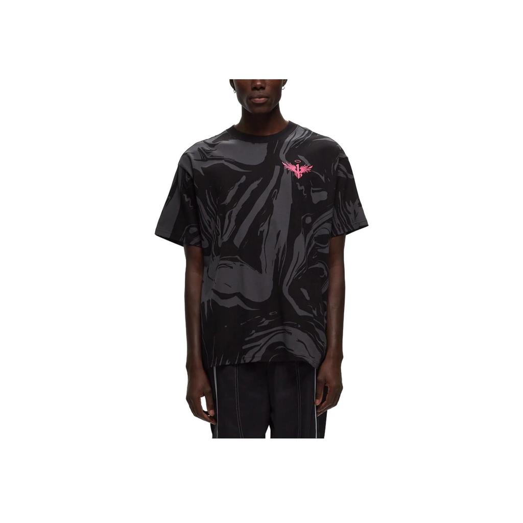 Puma Футболка с коротким рукавом и круглым вырезом X Lamelo в полоску с принтом, повседневная, мужская, черная 622885-01