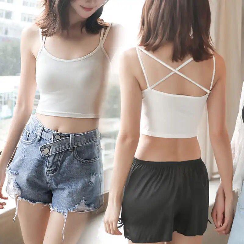 Women's Solid Color Slim Fit Camisole - Anti-Exposure Base Layer (1-2 Pieces) for Inner or Outer Wear