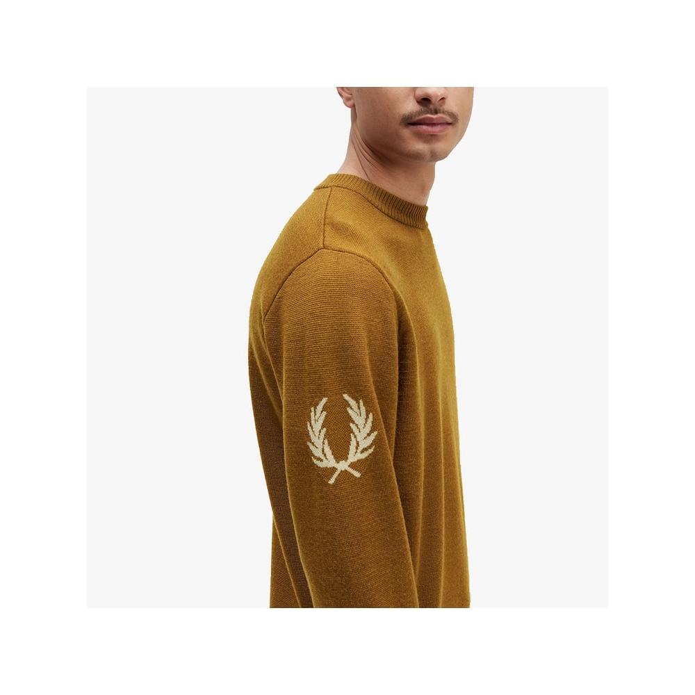 Fred Perry Мужской свитшот с круглым вырезом, вязаный, лавровый венок 644 Afpm2336516 644