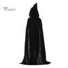 Детский плащ для косплея на Хэллоуин с завязками и капюшоном, свободный, длиной до пола, однотонный, унисекс, сценическое шоу, выступление, ведьмовская накидка
