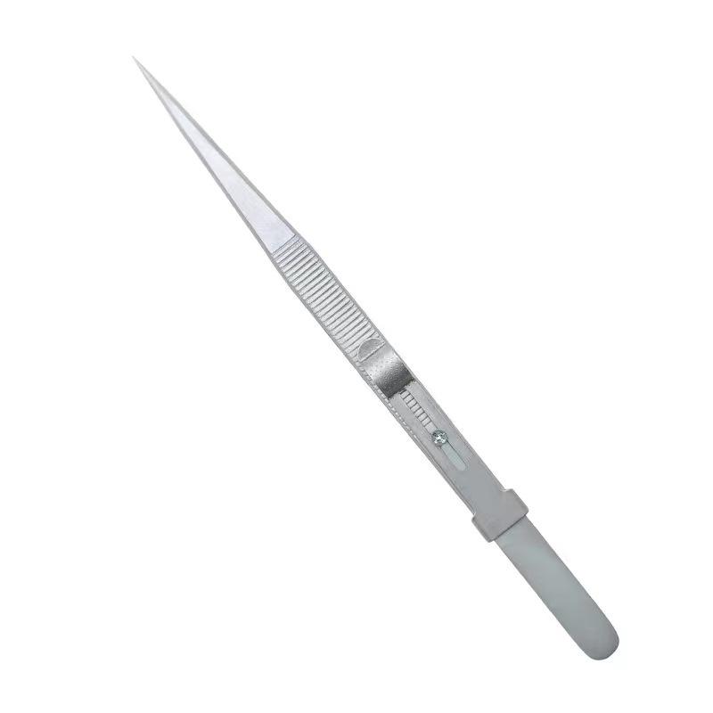 Stainless Steel Diamond Jewelry Tweezers Multipurpose Gemstone Clamp Tool for Bead Jewelry Making Setting