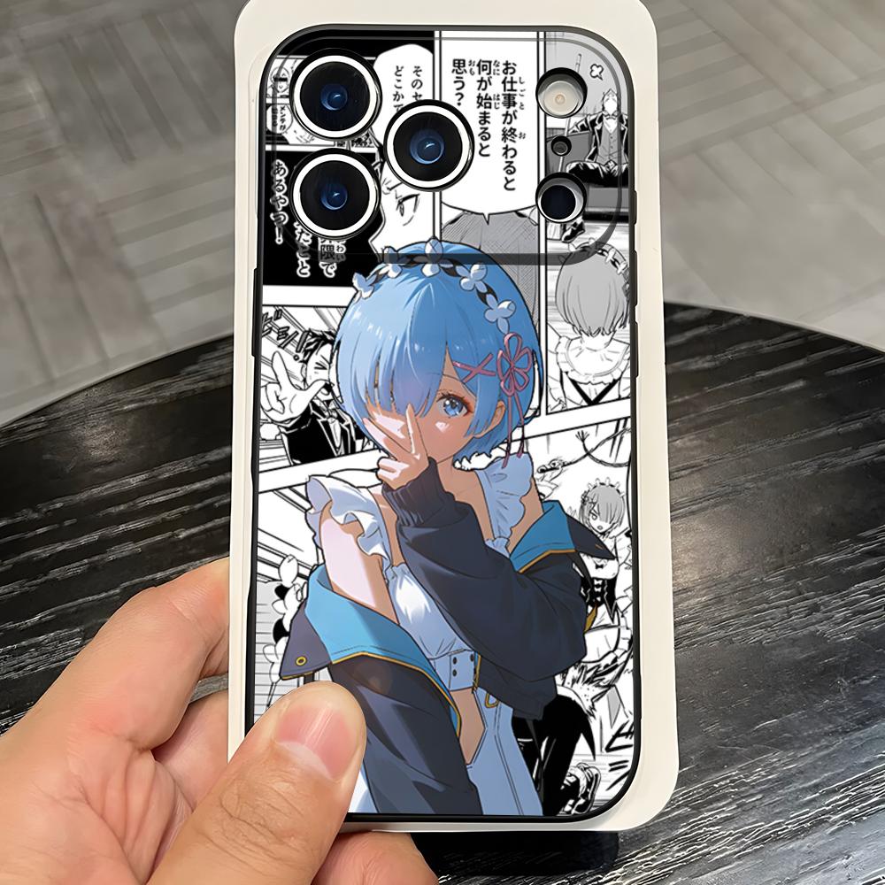 Чехол для телефона с персонажем Аниме Re Zero Рем для IPhone 17 Pro Max 16 15 14 Pro Max 13 11 X Xs Xr 8 7Plus Силиконовый чехол