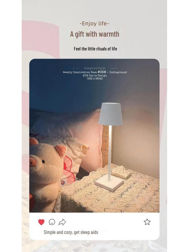 USB Rechargeable LED Table Lamp: Touch-Control Night Light for Outdoor & Indoor Atmosphere