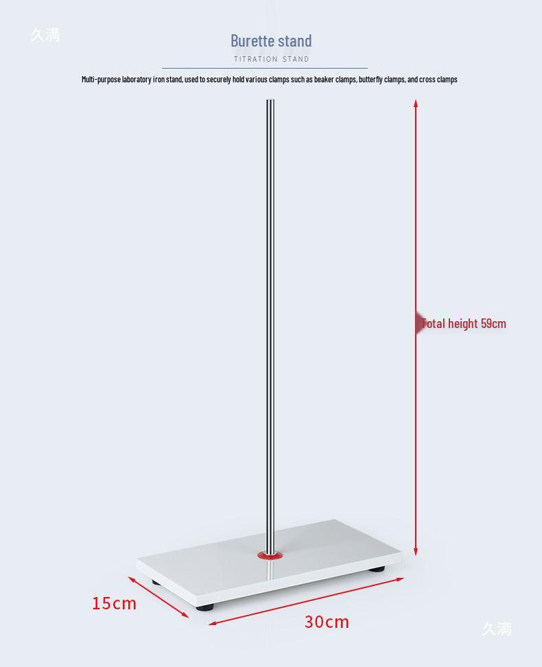 Iron Titration Stand with Three-Ring Butterfly Clip and Condenser Cross Clip