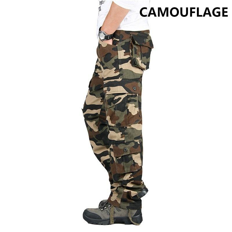 Тактические брюки для мужчин, хлопок, классические, с несколькими карманами, повседневные рабочие брюки, мужские, камуфляжные, дышащие брюки