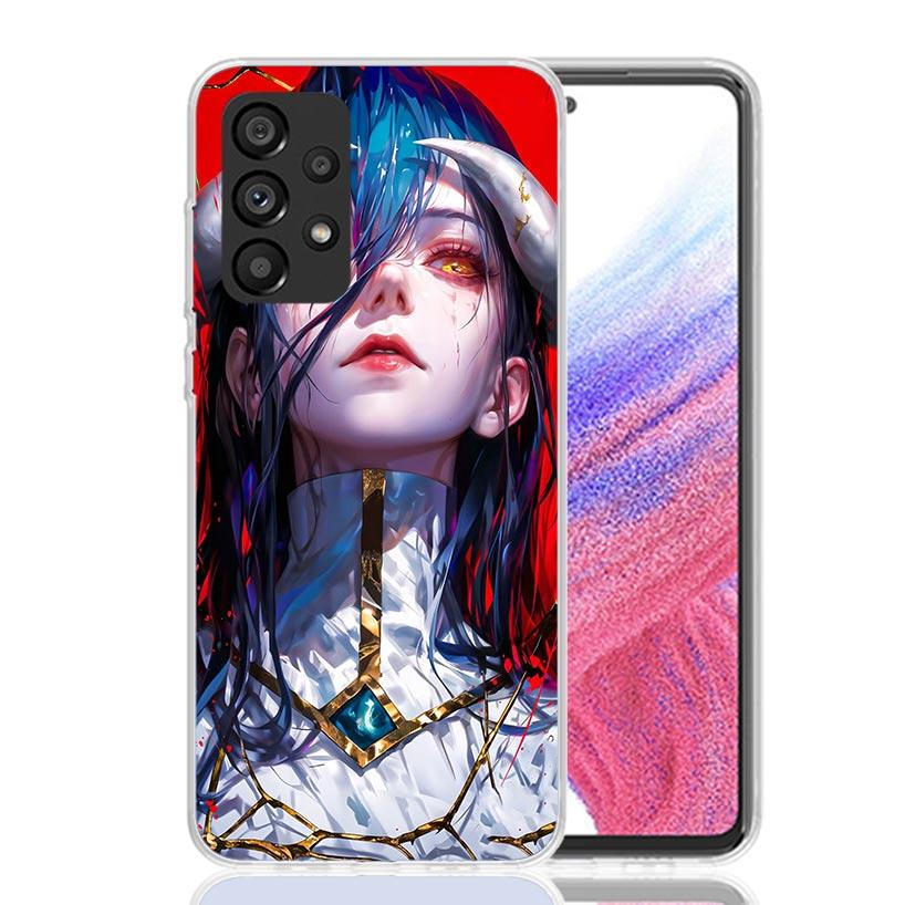Чехол для телефона с персонажем Альбедо из аниме Overlord для Samsung Galaxy A17 A16 A14 A15 A13 A57 A56 A54 A55 A53 A37 A36 A34 A35 A33 A26 A24 A25 A23