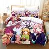 Новый комплект постельного белья Anime Girls The Demon Girl Next Door Single Twin Full Queen King Size Bed Set Adult Kid Bedroom Duvetcover Sets
