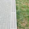 Trench Drain System, Channel Drain with Metal Grate, 150x130 mm HDPE Drainage Trench, Black Plastic Garage Floor Drain, 3x39 Trench Drain Grate, with