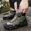 Climbing shoes Tire sole Wear-resistant mountaineering shoes Rotary deduction Large size desert boots High top sneakers
