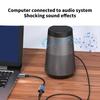 USB Звуковой адаптер Внешняя стерео звуковая карта с 3,5 мм портом для наушников и микрофона Подходит для ПК Мобильного телефона Ноутбука