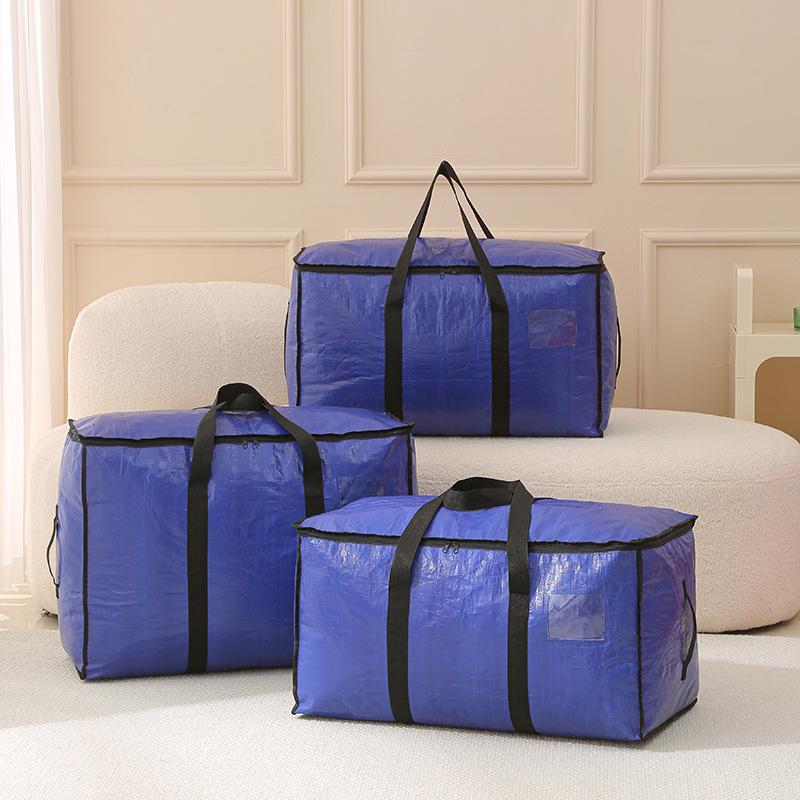 Foldable Quilt Organizer: Transparent, Moisture-Proof Storage Bag with Mesh Design