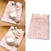 Lovely Pattern Pet Cooling Mat For Small Dog Cats Soft Ice Silk Fabric Bedding Machine Washable Nonslip Design Pet Bed
