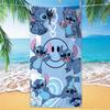 Western Anime Pattern Soft Thick Microfiber Large Towel For Children Beach Swimming