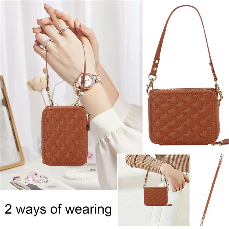 Длинный ремешок через плечо, кожаный кошелек, чехлы для телефонов с картами для Samsung Galzxy Z Flip 5 4 3 Flip5 Flip4 Flip3, чехол с держателем на запястье