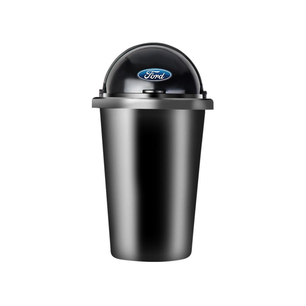BAZQ7 Car Portable Trash Can Cute Storage Cup Dust-Proof Auto Accessories For Ford Mondeo Fiesta mk6 STRACING F150 Ranger Mustang Kuga