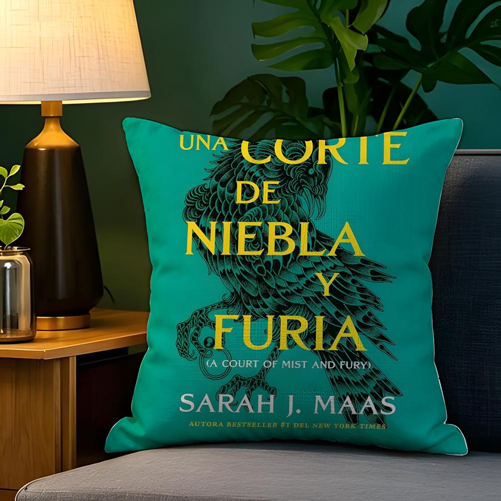 Fantasy Novel AA Court of Thorns and Roses Pillow Case Natural Linen Pillow Case DoubleSided Decor Sofa Pillowcase Home Decor