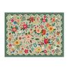 Floral Floor Mat Stain Resistant Washable Non-Slip Area Rug Thick Faux Wool