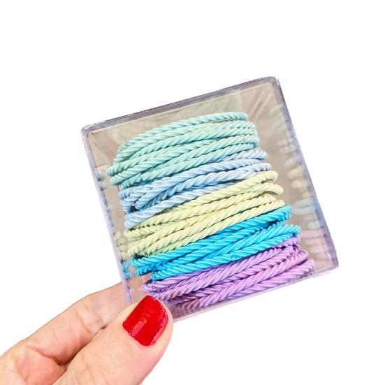 50 шт. эластичные резинки для волос без повреждений, простые стильные держатели для хвостиков, тонкие толстые аксессуары для волос для девочек