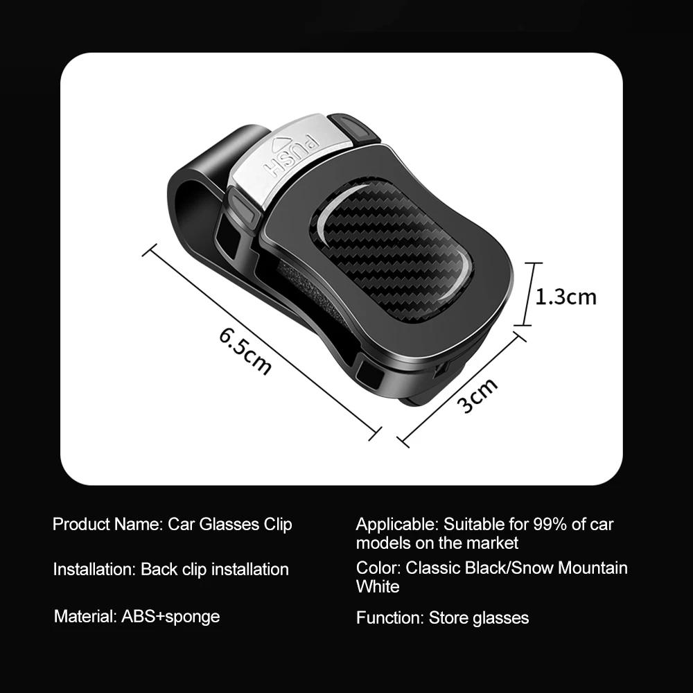 Car Sunglasses Holder Sun Visor Glasses Clip Elastic Buckle Eyeglasses Hanger Card Ticket Stand Car Accessories