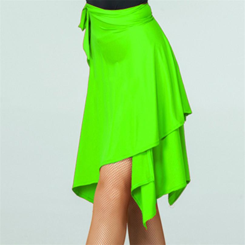 Винтажное латинское платье для взрослых, нерегулярная юбка одного размера для танцев сумба, юбка для латинских танцев