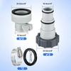 Replace Hose Adapter with Collar For 4000 2500 2000 1500 Threaded Connection Pump Plunger Valve Pool Drain Swimming Pool