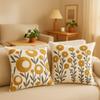 1 шт. Бохо Цветочный стеганый декоративный чехол для подушки - вышитый хлопковый чехол для дивана, софы и кровати - мягкий и стильный