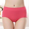 Solid Color Mid-Waist Plus Size Pure Cotton Women's Underwear