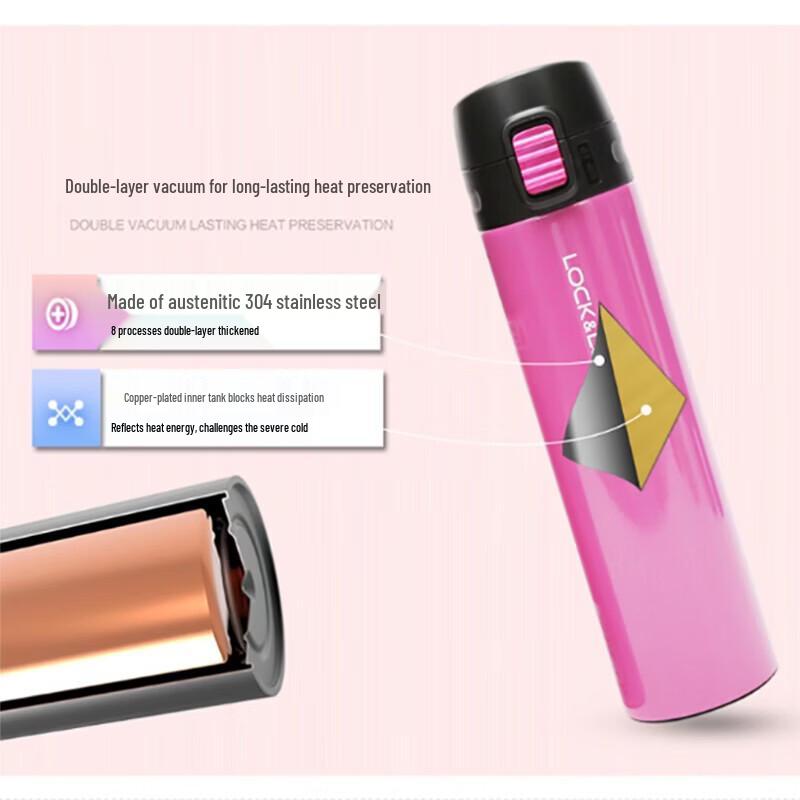 LOCK&LOCK Colorful Flip-Lid Insulated Tumbler