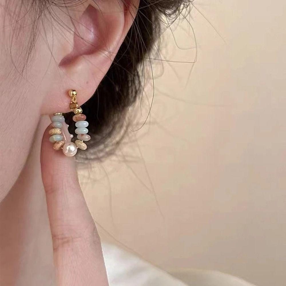 Colorful Jewelry Unusual Accessories for Women and Girls Natural Stone Beaded