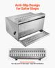 Semi-Truck Step Tool Box, 790 x 770 x 485 mm Heavy Duty Aluminum Diamond Plate Toolbox, Waterproof Cab Entry Step Storage Box with Shock-Absorbing