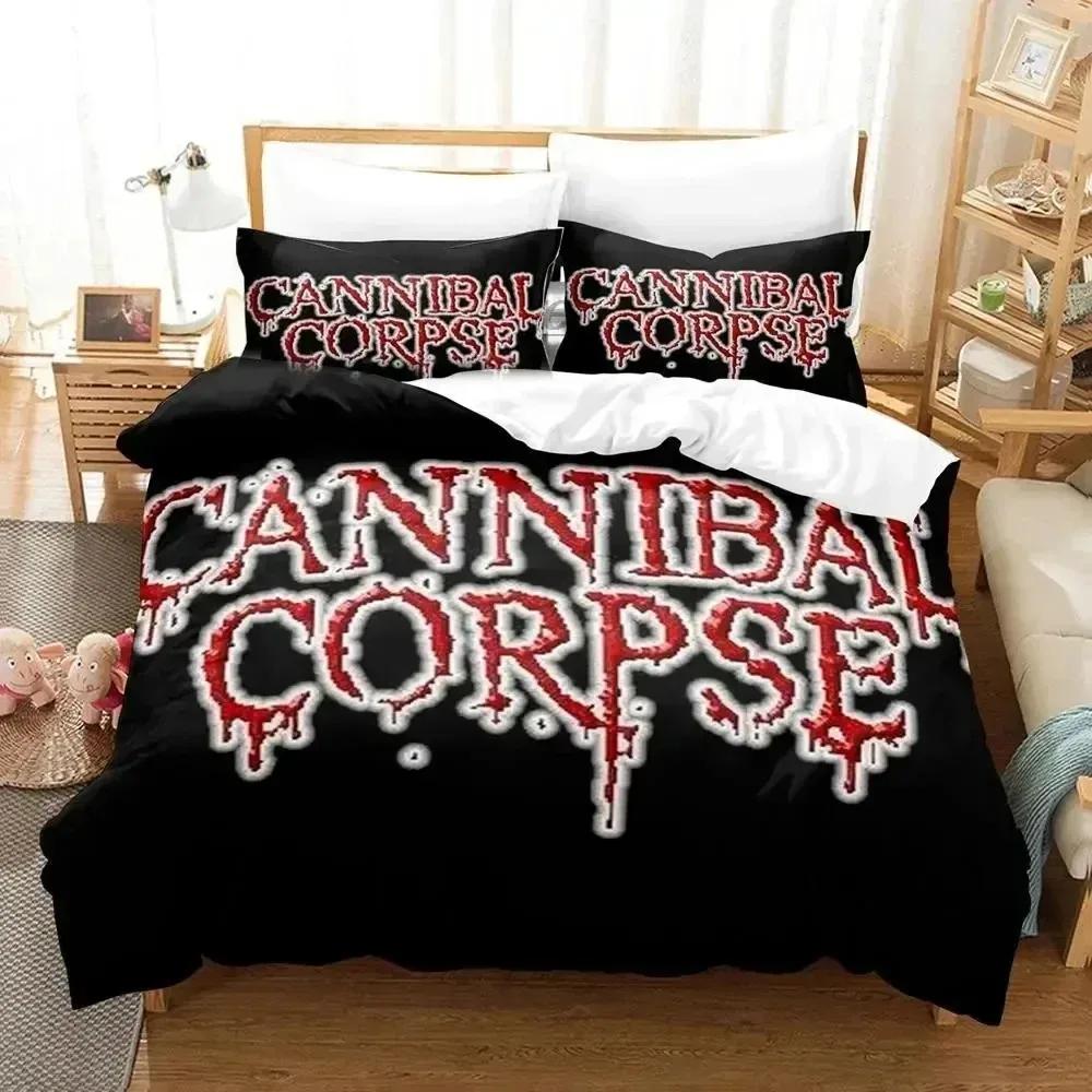 3D Печать Набор постельного белья Cannibal Corpse Пододеяльник Комплект постельного белья Чехол для одеяла Наволочка Одеяло Размер King Queen Детский Взрослый Комплект постельного белья